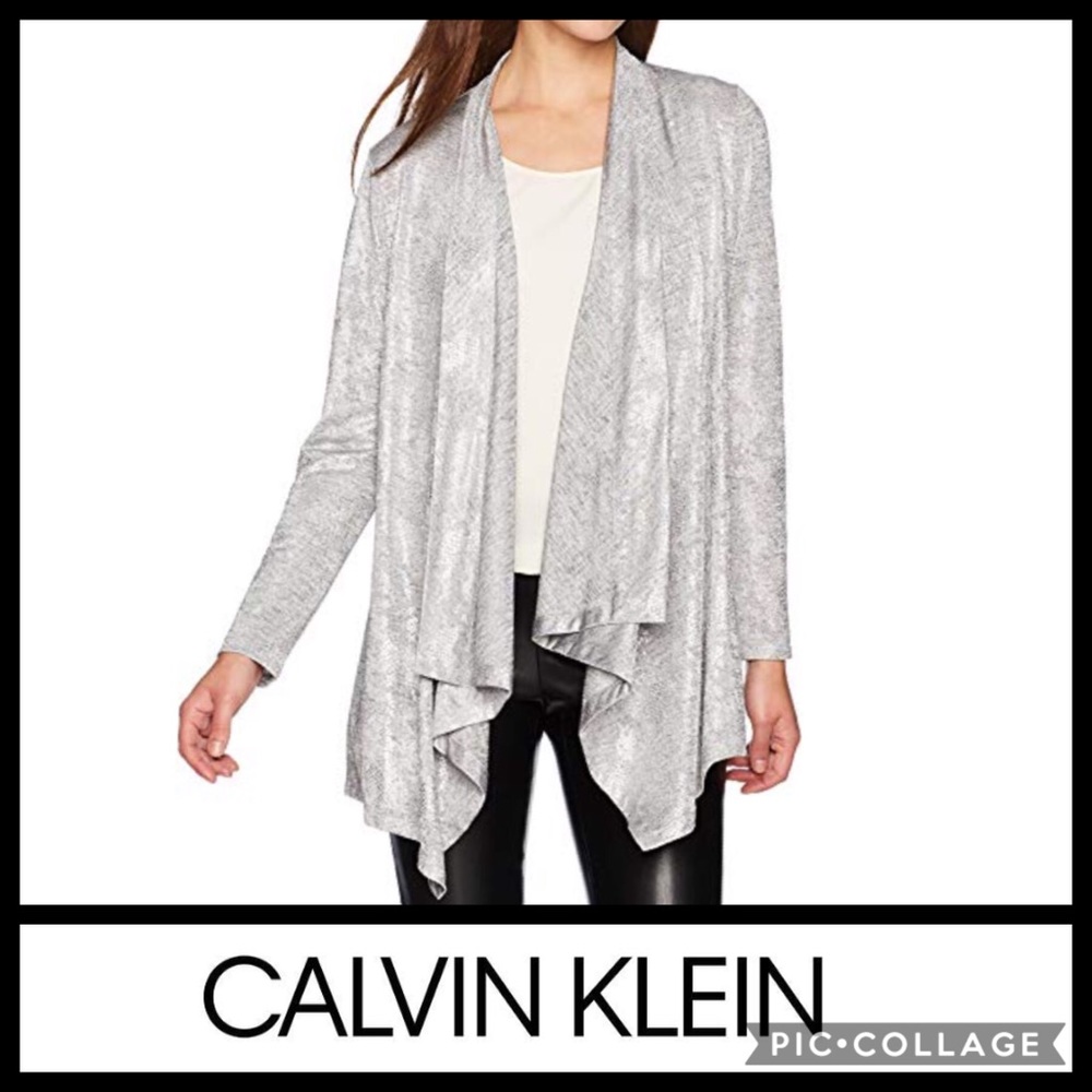 ✨NWT• Calvin Klein • Cardigan • Snakeskin Flyaway